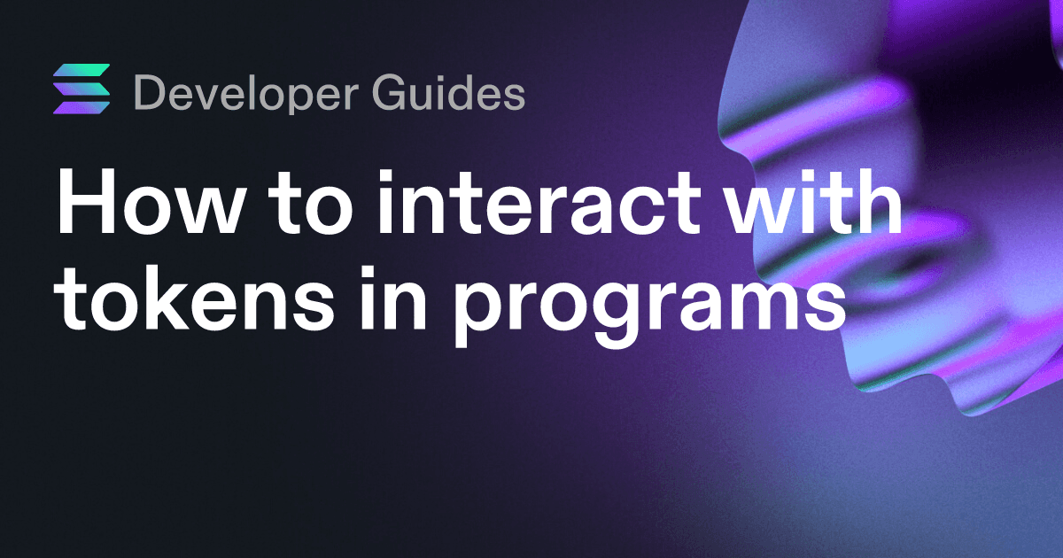 How interact with tokens in programs